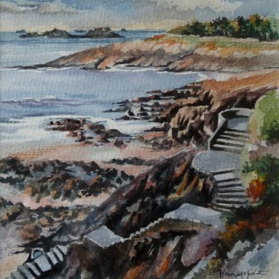 Petite plage, aquarelle