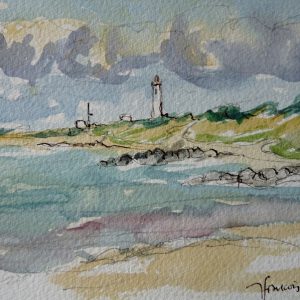 Pointe des Baleines, aquarelle