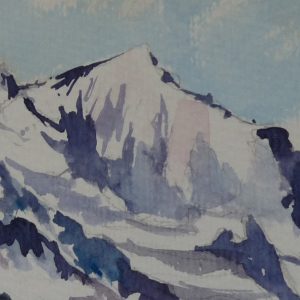 L'Aiguille de Bionnassay, aquarelle (détail)