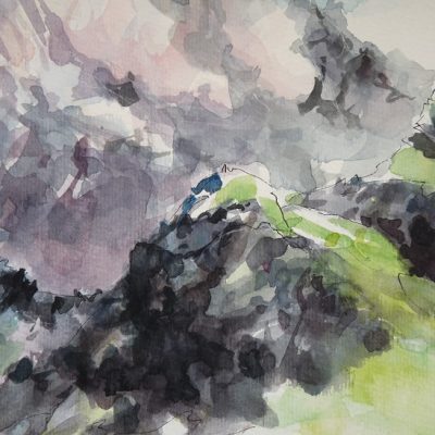 Désert de Platé, aquarelle