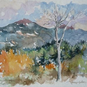 Monts Chic-Chocs : le Mont Richardson,(aquarelle, 25 x 18 cm).