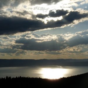 Parc National Forillon : au-dessus de "Grande-Grave", la baie de Gaspé.