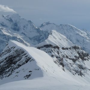 La chaîne du Mont-Blanc depuis les Grandes Platières