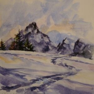 La Pointe Percée, aquarelle