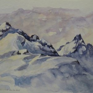 La Tête des Lindars, aquarelle