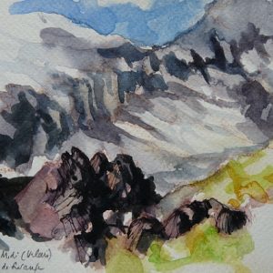 Torrent de Susanfe, aquarelle (21 x 13,5 cm)