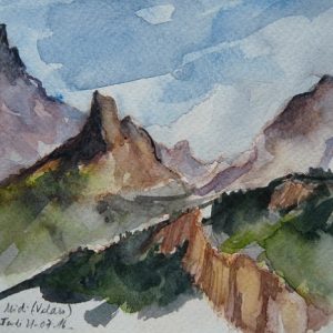 Près des Jeurs, aquarelle (21 x 13,5 cm)