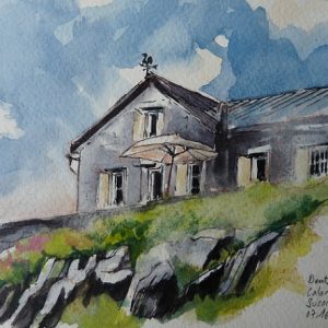 Refuge de Susanfe, aquarelle (21 x 13,5 cm)