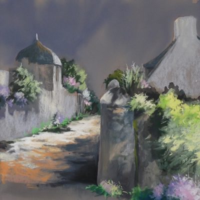 Pont-Croix : rendez-vous aux Courtils, pastel sec (premier prix Sérusier)