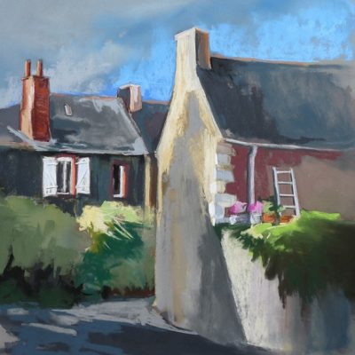 Lanvollon : rue du Colombier, pastel sec