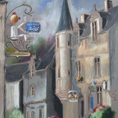 Rochefort-en-Terre : l'Orée du Bois, pastel sec