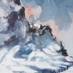 Pointe de la Frête (1913 m), aquarelle