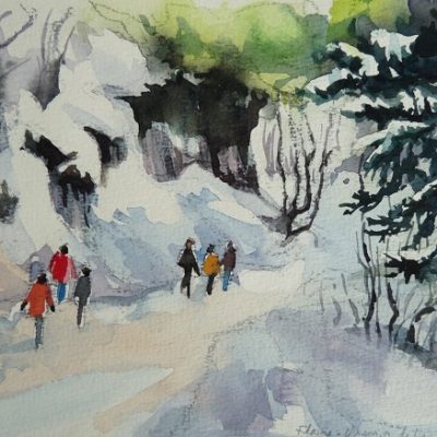 Sentier de la Combe Enverse, aquarelle