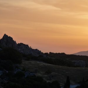 Pueblos blancos : lever du jour sur Grazalema