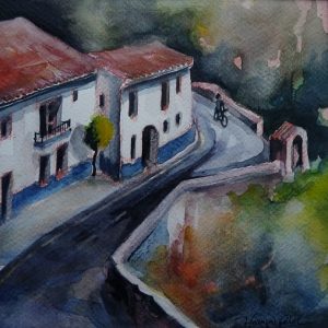 Granada, au pied du Sacromonte, aquarelle