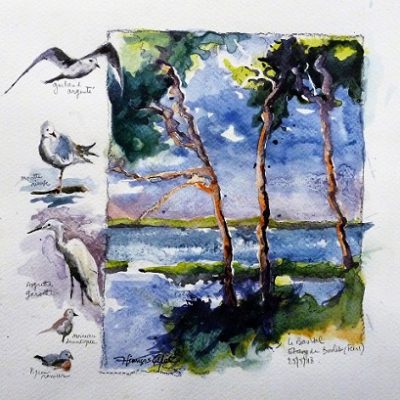 Le Bas Val (aquarelle, 22 x 22 cm)