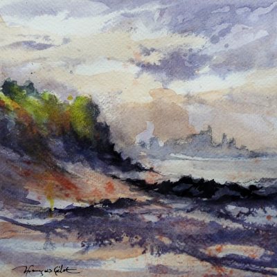 Baie de l'Arguenon, aquarelle