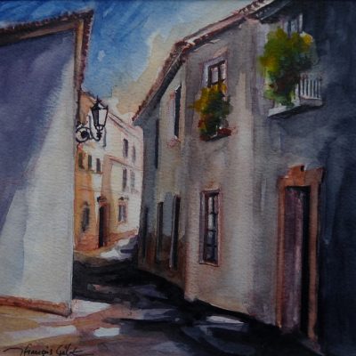 Ronda, dans la vielle ville, aquarelle